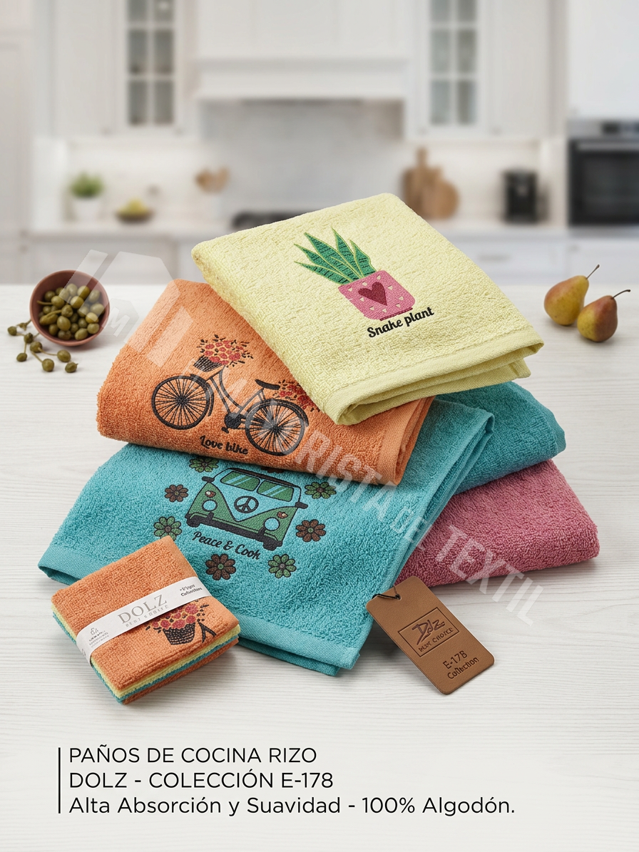 Pack de Paños de Cocina de Algodón de Dolz